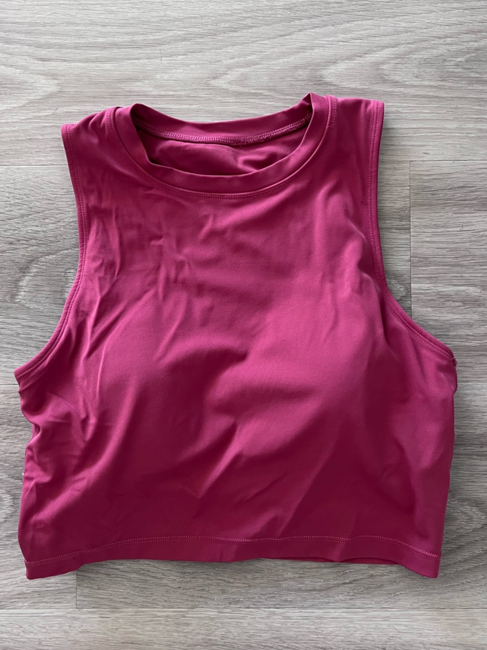 Red Women's Cropped Tank Top - Classic Crewneck